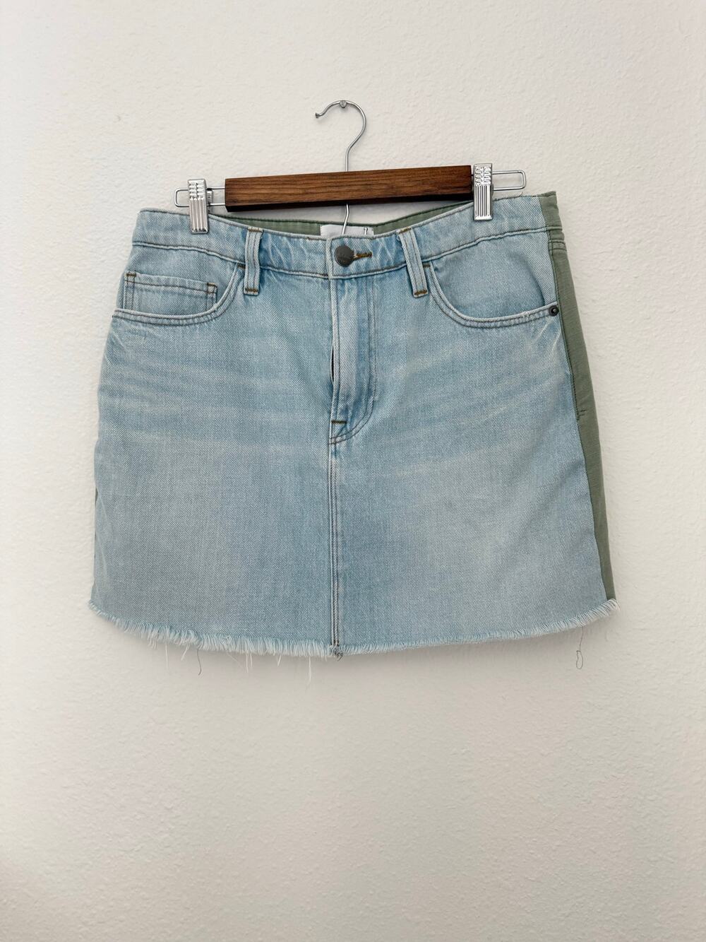 Frame Cargo Two-Tone Canterbury Mini Skirt Size 27